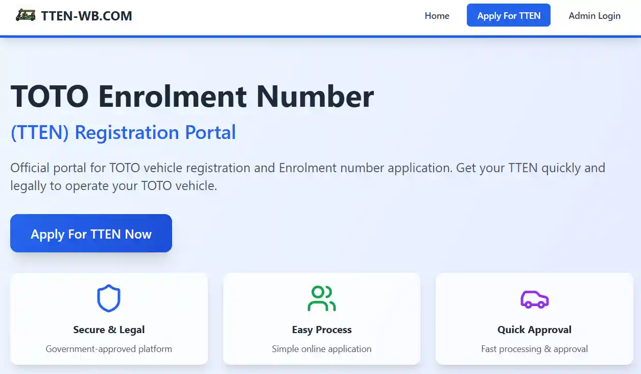 TOTO Enrolment Number (TTEN) Registration Portal 2025