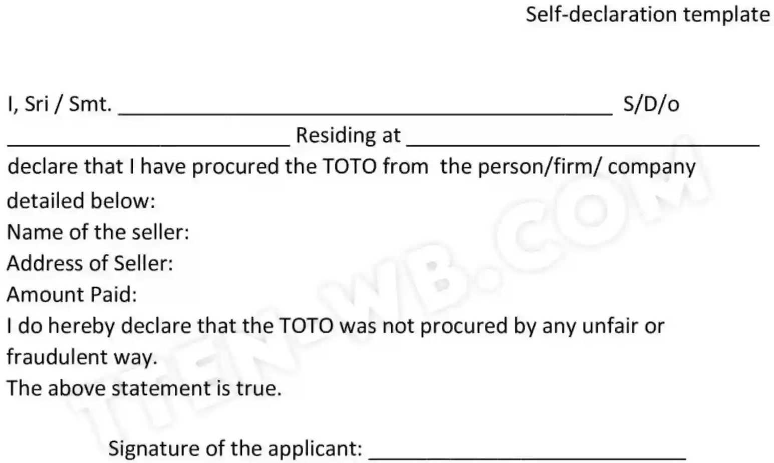 TOTO Enrolment Number Registration Self-Declaration PDF 2025